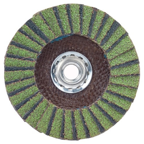 ‎6″ × 1/4″ × 5/8″-11 Neon R766 Flap Disc Type 27 Flat 80 Grit - Apex Tool & Supply