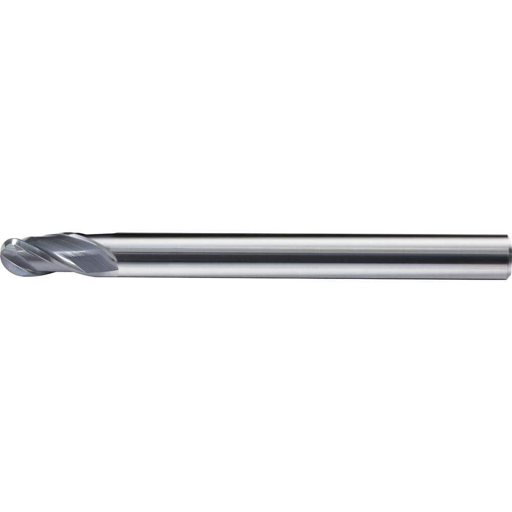 Ball End Mill: 3 Flute, Solid Carbide 120 mm OAL, UT Coated, Series CFB
