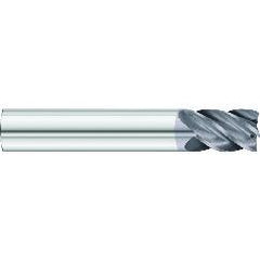 1/2 x 1/2 x 2 x 4 OAL .060 C/R 5 Flute Carbide End Mill - Round Shank-AlCrN Coated - Apex Tool & Supply