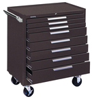 8-Drawer Roller Cabinet w/ball bearing Dwr slides - 40'' x 20'' x 34'' Brown - Apex Tool & Supply