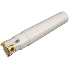 Iscar - 10mm Cut Diam, 5mm Max Depth of Cut, 10mm Shank Diam, 80mm OAL, Indexable Square Shoulder End Mill - T290 LN.T 0502 Inserts, Cylindrical Shank, 90° Lead Angle, Through Coolant, Series SumoMill - Apex Tool & Supply