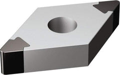 Sandvik Coromant - DNGA431 Grade 7025 CBN Turning Insert - TiN Finish, 55° Parallelogram, 1/2" Inscr Circle, 3/16" Thick, 1/64" Corner Radius - Apex Tool & Supply