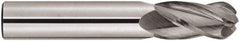 Niagara Cutter - 1" Diam, 4" LOC, 4 Flute Solid Carbide Ball End Mill - TiAlN Finish, Single End, 7" OAL, 1" Shank Diam, Spiral Flute - Apex Tool & Supply