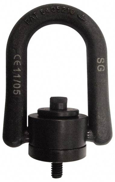 CM - 4,000 Lbs. Load Capacity, 3-1/2 Inch Wide x 5.31 Inch High x 1 Inch Opening, Extra Duty Hoist Ring - 5/8-11 Thread Size, 1 Inch Thread Length, 3/4 Inch Bail Diameter, 60 Ft./Lbs. Torque Load - Apex Tool & Supply