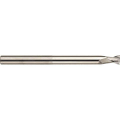 SGS - 20mm, 25mm LOC, 20mm Shank Diam, 150mm OAL, 2 Flute, Solid Carbide Square End Mill - Single End, Uncoated, Spiral Flute, 35° Helix, Centercutting, Right Hand Cut, Right Hand Flute, Series 47ML - Apex Tool & Supply
