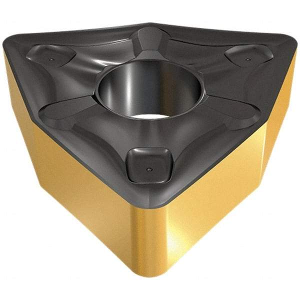 Iscar - WNMG644 NM Grade IC8350 Carbide Turning Insert - TiCN/Al2O3/TiN Finish, 80° Trigon, 3/4" Inscr Circle, 1/4" Thick, 1/16" Corner Radius - Apex Tool & Supply