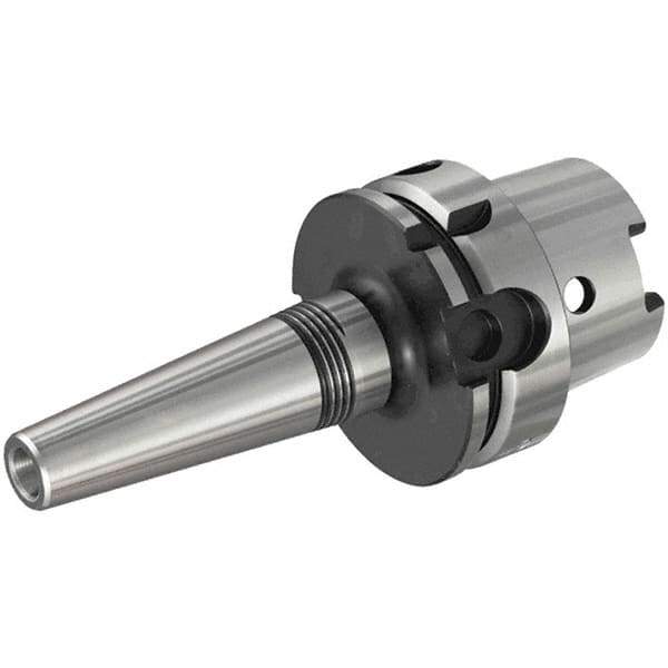 Iscar - 3mm Hole Diam, HSK63A Taper Shank Shrink Fit Tool Holder & Adapter - 76mm Projection, 10mm Nose Diam, 16mm Clamping Depth, 25,000 RPM, Through Coolant - Exact Industrial Supply