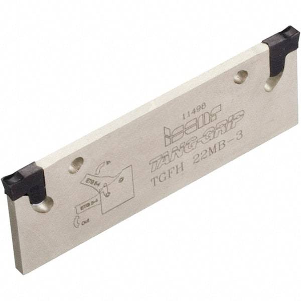 Iscar - 22.2mm Blade Height, 0.1339" Blade Width, 2.7559" OAL, Neutral Cut, Indexable Cut-Off Blade - 14mm Max Depth of Cut, TGFH Blade, Tang-Grip Series - Apex Tool & Supply