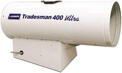 LB White - 250,000 to 400,000 BTU Rating, Propane Forced Air Heater with Thermostat - 9,000 Sq Ft Max Heating Area, 2 to 100 Lb Cylinders Capacity, Fuel with Propane - Apex Tool & Supply