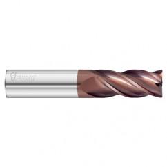10mm Dia. x 64mm Overall Length 4-Flute 0.75mm C/R Solid Carbide SE End Mill-Round Shank-Center Cut-FC20 - Apex Tool & Supply