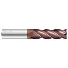 3/8 Dia. x 3 Overall Length 4-Flute .090 C/R Solid Carbide SE End Mill-Round Shank-Center Cut-FC20 - Apex Tool & Supply