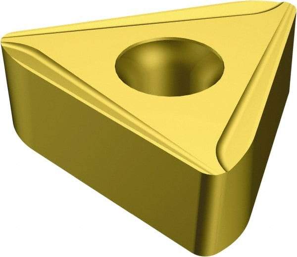 Sandvik Coromant - TNMX3309 PF Grade 3005 Carbide Turning Insert - TiCN/AI2O3/TiN Finish, 60° Triangle, 3/4" Inscr Circle, 3/8" Thick, 1/16" Corner Radius - Apex Tool & Supply