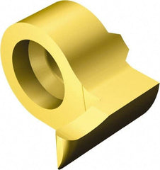 Sandvik Coromant - MB..FAR Grade 1025, 1.5mm Cutting Width Carbide Grooving Insert - 2.5mm Max Depth of Cut, Left Hand, 0.75mm Corner Radius, TiAlN/TiN Finish - Apex Tool & Supply