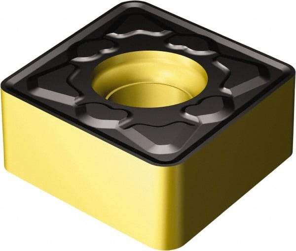 Sandvik Coromant - CNMU443 KM Grade 3210 Carbide Turning Insert - TiCN/AI2O3/TiN Finish, 80° Diamond, 1/2" Inscr Circle, 1/4" Thick, 3/64" Corner Radius - Apex Tool & Supply