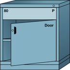Bench-Standard Cabinet - 1 Drawer - Base Shelf - Adjustable Shelf - Lockable Swing Door - 30 x 28-1/4 x 33-1/4" - Multiple Drawer Access - Apex Tool & Supply