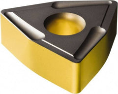 Sandvik Coromant - WNMT1509 PM Grade 4325 Carbide Turning Insert - TiCN/AI2O3/TiN Finish, 80° Trigon, 22.23mm Inscr Circle, 3/8" Thick, 11mm Corner Radius - Apex Tool & Supply