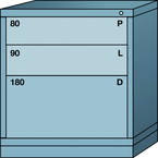 Bench-Standard Cabinet - 3 Drawers - 30 x 28-1/4 x 33-1/4" - Multiple Drawer Access - Apex Tool & Supply