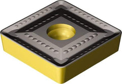 Sandvik Coromant - SCMT3809 XH Grade 4335 Carbide Turning Insert - TiCN/AI2O3/TiN Finish, 90° Square, 1-1/2" Inscr Circle, 3/8" Thick, 1/8" Corner Radius - Apex Tool & Supply