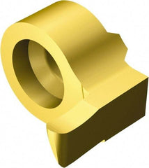 Sandvik Coromant - MB..FBR Grade 1025, 1.5mm Cutting Width Carbide Grooving Insert - 2.5mm Max Depth of Cut, Left Hand, 0.75mm Corner Radius, TiAlN/TiN Finish - Apex Tool & Supply