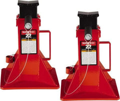 Sunex Tools - 22 Ton Load Capacity Ratcheting Jack Stand - 11-13/16 to 19-3/4" High, 10" Base Width, 2-5/16" Saddle Length x 3-1/2" Saddle Width - Apex Tool & Supply