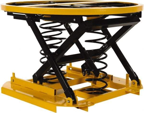 Vestil - 4,500 Lb Capacity Manual Scissor Lift - 9" to 27-3/4" Lift Height, 36-3/4" Platform Length x 36" Platform Width - Apex Tool & Supply