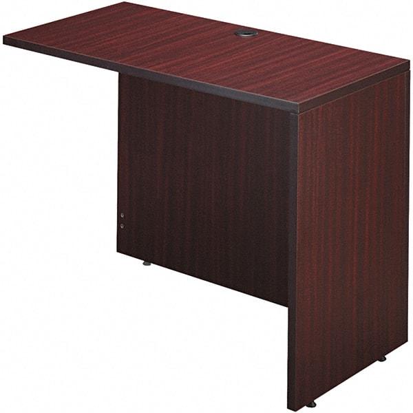 ALERA - Woodgrain Laminate Return/Bridge Shell Desk - 42" Wide x 23-5/8" Deep x 29-5/8" High, Mahogany - Apex Tool & Supply
