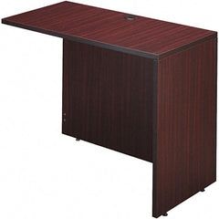 ALERA - Woodgrain Laminate Return/Bridge Shell Desk - 42" Wide x 23-5/8" Deep x 29-5/8" High, Mahogany - Apex Tool & Supply