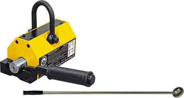 Mag-Mate - 800 Lb Load Capacity, Magnetic Lifter - 8-7/8" High x 3-5/8" Wide, 3" Head/Holder Diam, 2 Poles, For Use with Flat & Round Ferrous Metal - Apex Tool & Supply