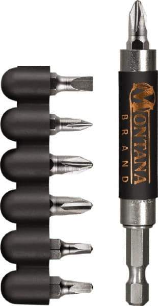 Montana - 8 Piece, Compact Screw Guide - 0.05 to 1/4" Hex, #2, 1/4" Drive - Apex Tool & Supply