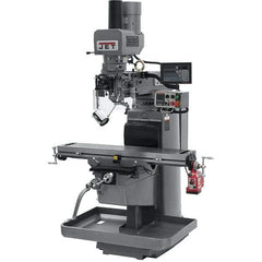 Jet - 10" Table Width x 50" Table Length, Electronic Variable Speed Control, 3 Phase Knee Milling Machine - 3 hp - Apex Tool & Supply