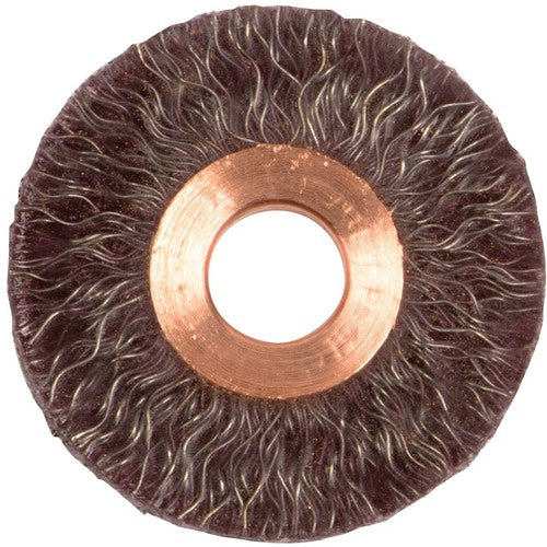 2″ Polyflex Encapsulated Small Diameter Crimped Wire Wheel, .014″ Steel Fill, 1/2″ Arbor Hole - Apex Tool & Supply