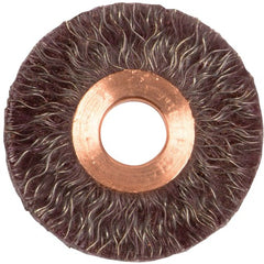 2″ Polyflex Encapsulated Small Diameter Crimped Wire Wheel, .014″ Steel Fill, 1/2″ Arbor Hole - Apex Tool & Supply