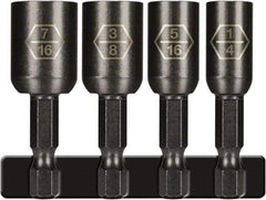 Montana - 4 Piece, Magnetic Nutsetter - 1/4" Drive - Apex Tool & Supply