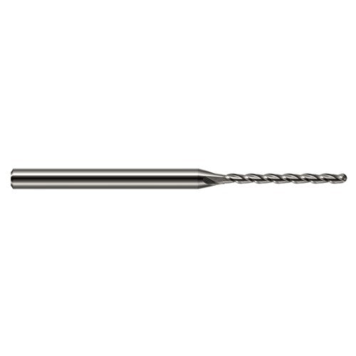 5/32″ Dia. × 3/16″ Shank × 1″ DOC × 3″ OAL, Carbide Uncoated, Long , 4 Flute, Ballnose End Mill - Exact Industrial Supply