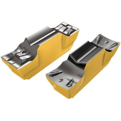 Iscar - 2002GEMI Grade IC808, 2mm Cutting Width Carbide Grooving Insert - 0.8mm Max Depth of Cut, 0.2mm Corner Radius, TiAlN/AlTiN/TiN Finish - Apex Tool & Supply