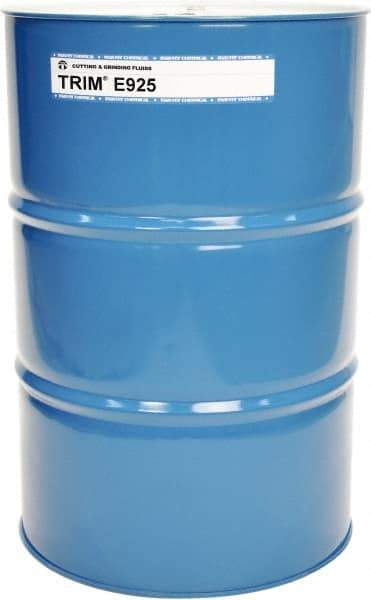 Master Fluid Solutions - Trim E925, 54 Gal Drum Emulsion Fluid - Water Soluble, For Cutting, Drilling, Sawing, Grinding - Apex Tool & Supply