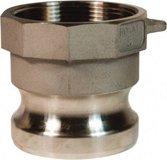 Dixon Valve & Coupling - 6" Stainless Steel Cam & Groove Suction & Discharge Hose Male Adapter Female NPT Thread - Part A, 6" Thread, 75 Max psi - Apex Tool & Supply