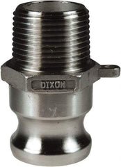 Dixon Valve & Coupling - 6" Stainless Steel Cam & Groove Suction & Discharge Hose Male Adapter Male NPT Thread - Part F, 6" Thread, 75 Max psi - Apex Tool & Supply