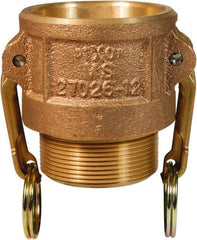 Dixon Valve & Coupling - 3/4" Brass Cam & Groove Suction & Discharge Hose Female Coupler Male NPT Thread - Part B, 3/4" Thread, 250 Max psi - Apex Tool & Supply