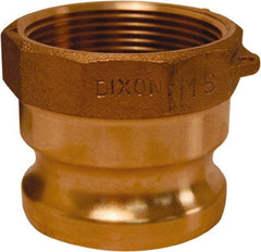 Dixon Valve & Coupling - 1-1/4" Brass Cam & Groove Suction & Discharge Hose Male Adapter Female NPT Thread - Part A, 1-1/4" Thread, 250 Max psi - Apex Tool & Supply