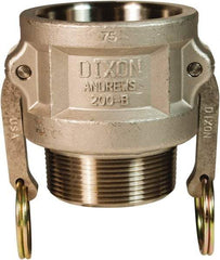 Dixon Valve & Coupling - 6" Stainless Steel Cam & Groove Suction & Discharge Hose Female Coupler Male NPT Thread - Part B, 6" Thread, 75 Max psi - Apex Tool & Supply