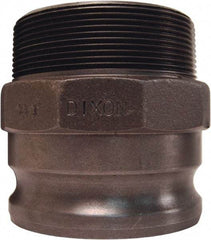 Dixon Valve & Coupling - 4" Malleable Iron Cam & Groove Suction & Discharge Hose Male Adapter Male NPT Thread - Part F, 4" Thread, 100 Max psi - Apex Tool & Supply