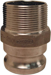 Dixon Valve & Coupling - 5" Aluminum Cam & Groove Suction & Discharge Hose Male Adapter Male NPT Thread - Part F, 5" Thread, 75 Max psi - Apex Tool & Supply