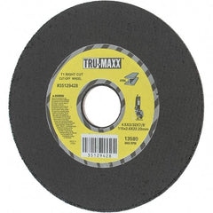 Tru-Maxx - 4-1/2" Aluminum Oxide Cutoff Wheel - 0.0938" Thick, 7/8" Arbor, Use with Portable Tools - Apex Tool & Supply