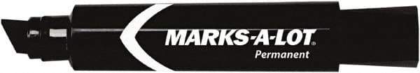 Marks-A-Lot - Black Permanent Marker - Chisel Tip, AP Nontoxic Ink - Apex Tool & Supply