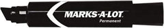 Marks-A-Lot - Black Permanent Marker - Chisel Tip, AP Nontoxic Ink - Apex Tool & Supply