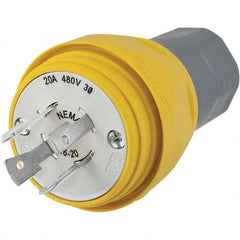 Hubbell Wiring Device-Kellems - 3-Phase Delta 480 VAC 20A NEMA L16-20P Industrial Twist Lock Plug - Apex Tool & Supply