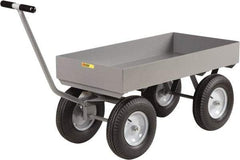 Little Giant - 3,000 Lb Capacity Steel Wagon Truck - Steel Deck, 24" OAW, 48" Platform Length x 18-1/2" Platform Height, Pneumatic Casters - Apex Tool & Supply