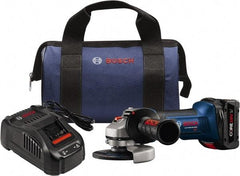 Bosch - 4" Wheel Diam, 10,000 RPM, Corded Angle & Disc Grinder - 5/8-11 Spindle, 18 Volts - Apex Tool & Supply