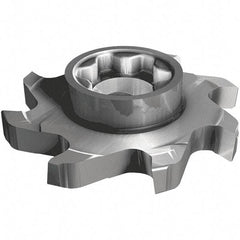 Iscar - SD D Grade IC908 Carbide T-Slot Milling Tip Insert - TiAlN Finish, 1-1/2" Cutting Diam, 0.016" Cnr Rad - Apex Tool & Supply